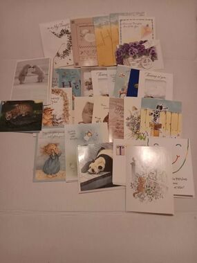 28 Miscellaneous Vintage Greeting Note Cards Thinking Of You Hallmark Unused New